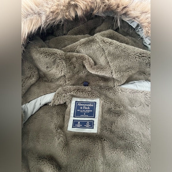 🔥ABERCROMBIE AND FITCH Green Parka Size Small - Picture 10 of 13